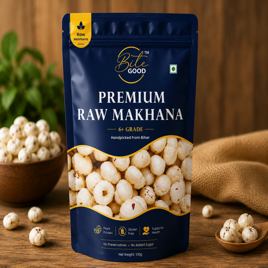 Premium Raw Makhana 6+ Grade Handpicked